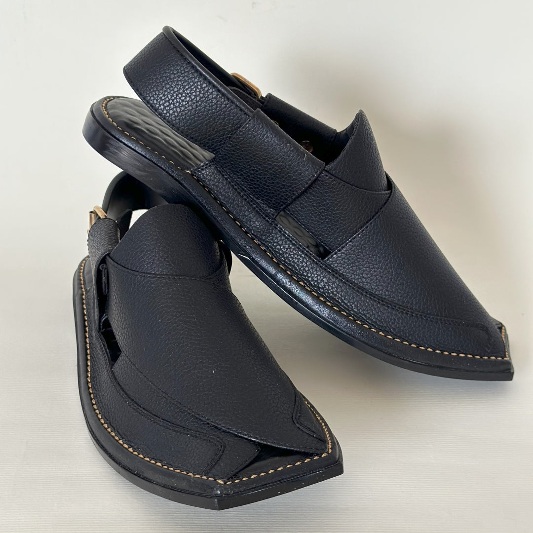 Black Zalmi Peshawari Chappal