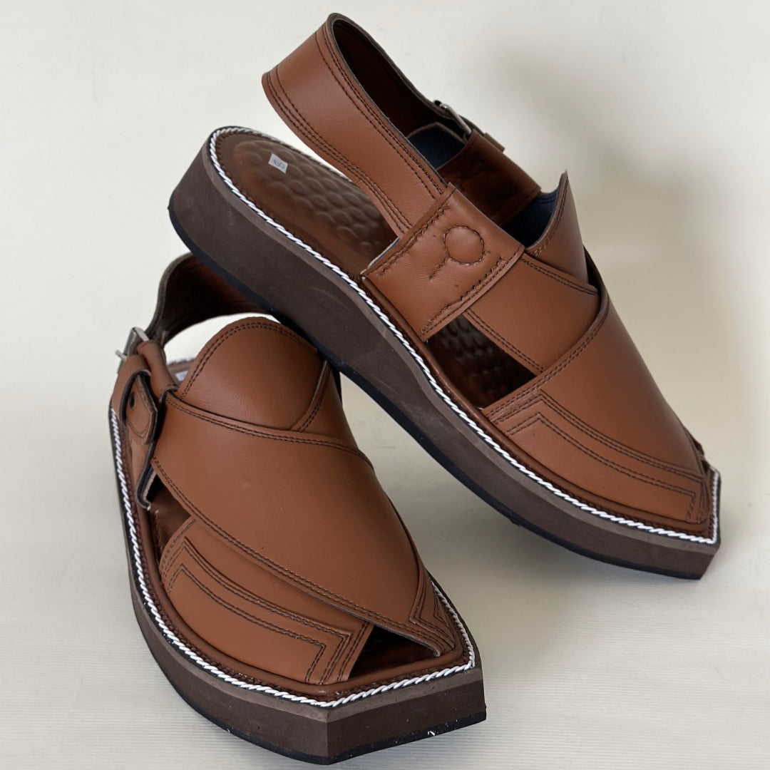 Matte Mustard Brown Kaptaan Chappal