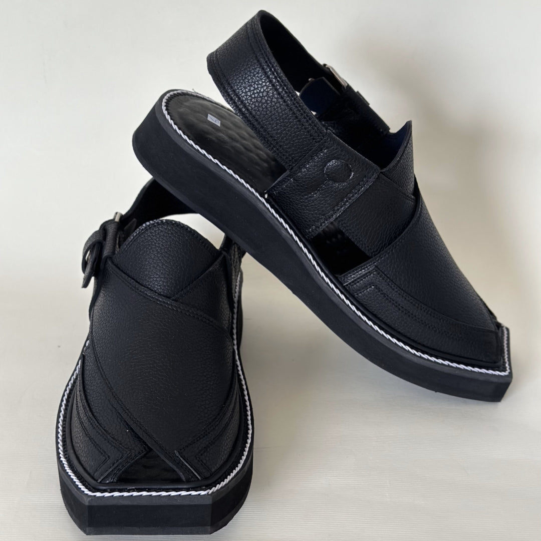 Black Kaptaan Chappal