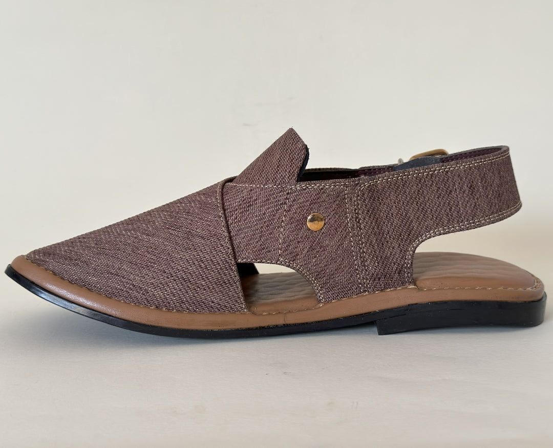 Dark Beige Zardari Chappal