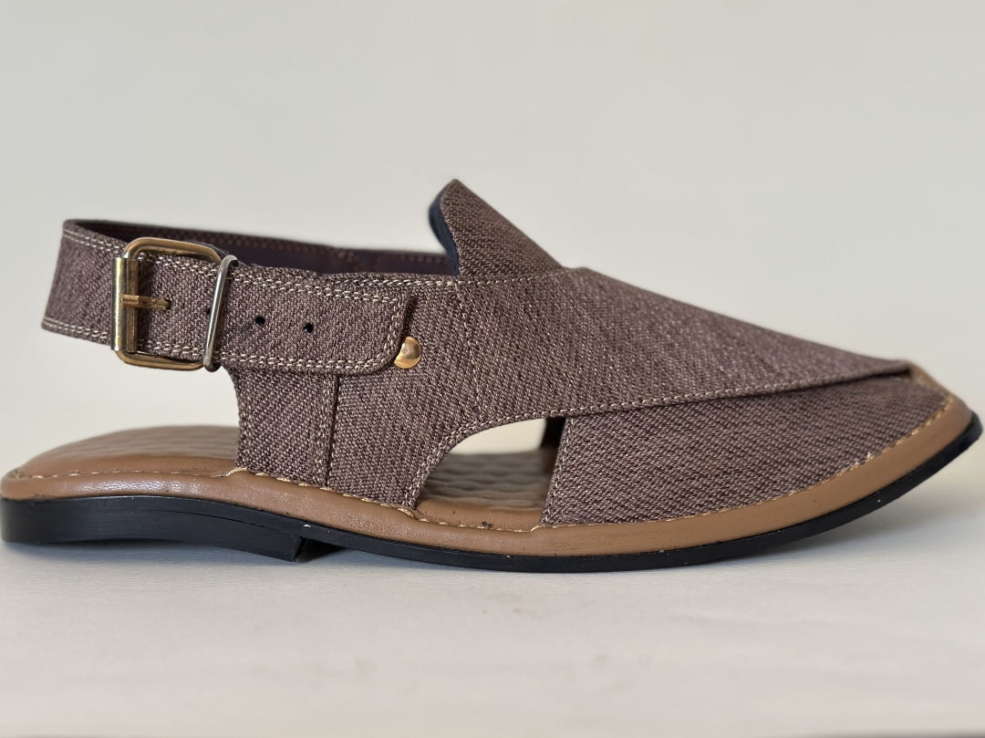 Dark Beige Zardari Chappal