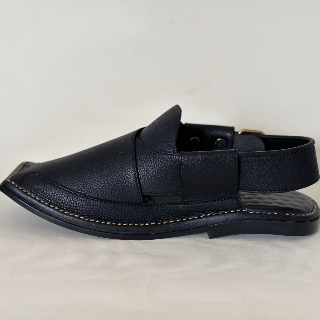 Black Zalmi Peshawari Chappal