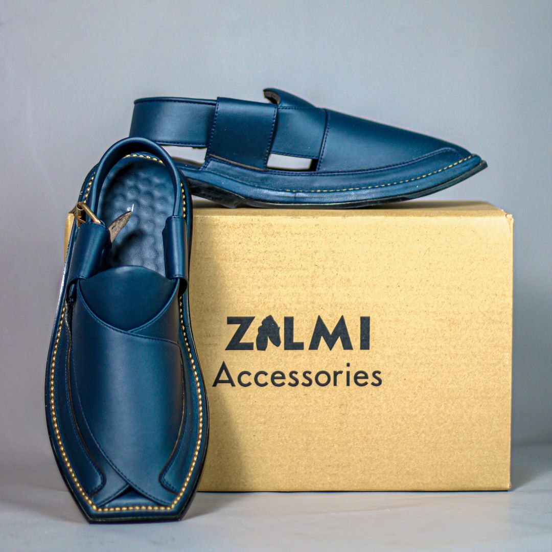 Blue Zalmi Peshawari Chappal